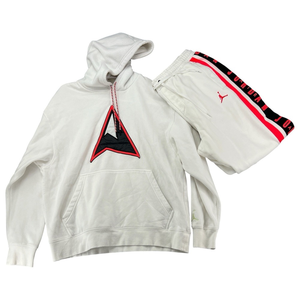 Jordan Winter Utility Hoodie Jogger Pants Set Men's XL White Red Black CT3489-10